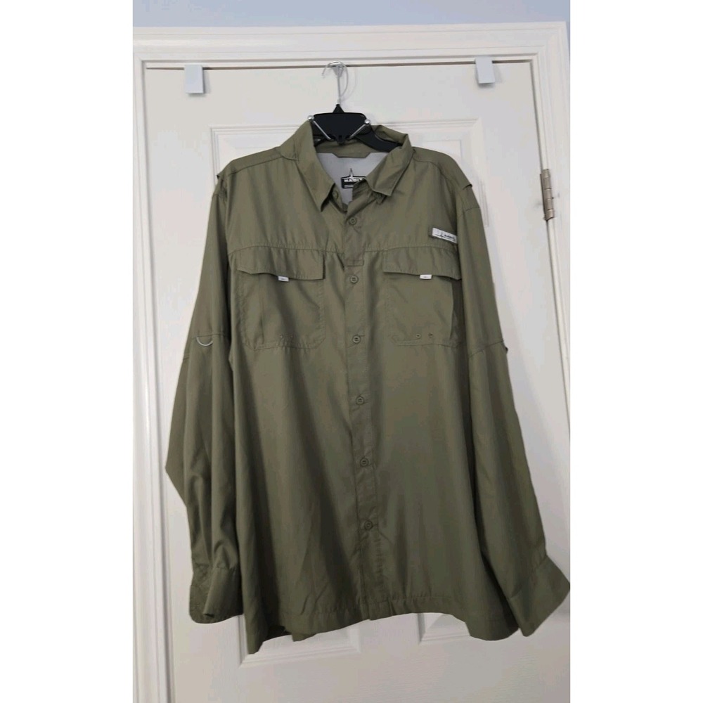 Habit UPF 40+‎ Crayfish Creek Long Sleeve River Green Shirt Men Size XL